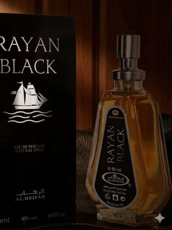 Al Rehab Rayan Black – Deep, Smoky & Sophisticated